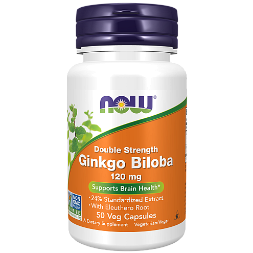 ג'ינקו בילובה 120 מ"ג חזק - 100 כמוסות - מבית NOW FOODS