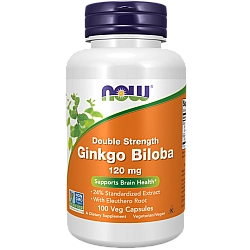 ג'ינקו בילובה עוצמה כפול 120 מ"ג - 100 כמוסות - מבית NOW FOODS