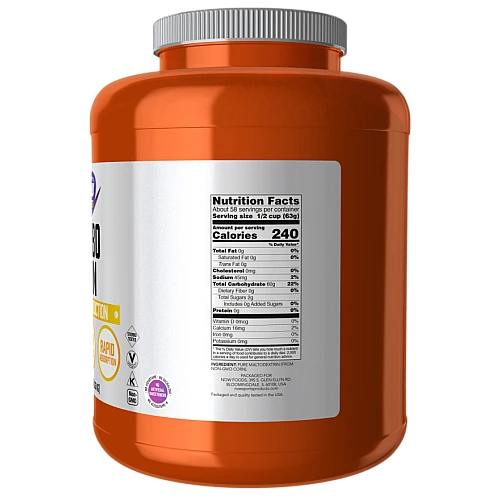 גיינר מלטודקסטרין טהור פחמימה מורכבת 3.6 ק"ג - מבית NOW FOODS