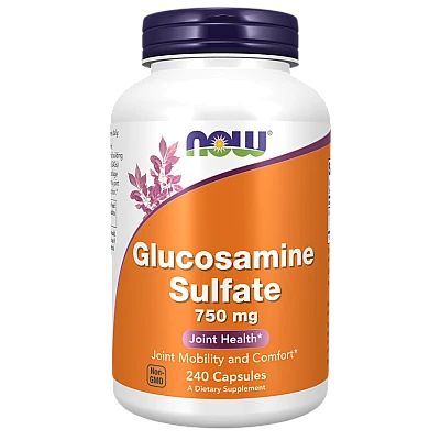 גלוקוזאמין גופרתי 750 מ"ג 240 כמוסות - מבית NOW FOODS