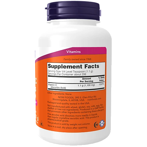 ויטמין C קריסטלי 227 גרם - מבית NOW FOODS