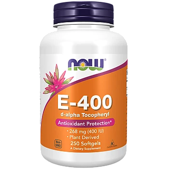 ויטמין E-400 טבעי 250 כמוסות - מבית NOW FOODS