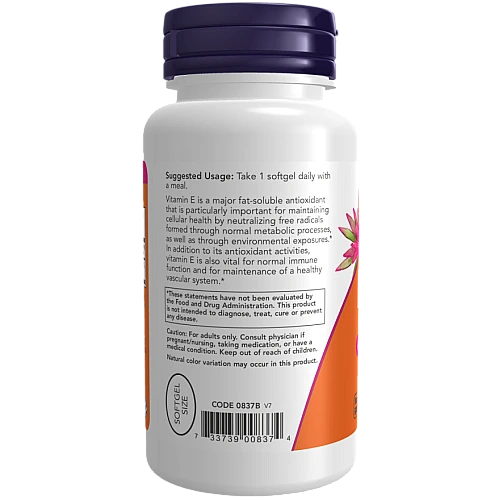 ויטמין E-400 מכין 268 מ"ג 250 כמוסות - מבית NOW FOODS
