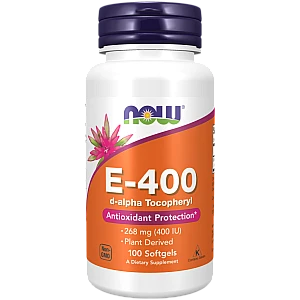 ויטמין E-400 מכין 268 מ"ג 250 כמוסות - מבית NOW FOODS