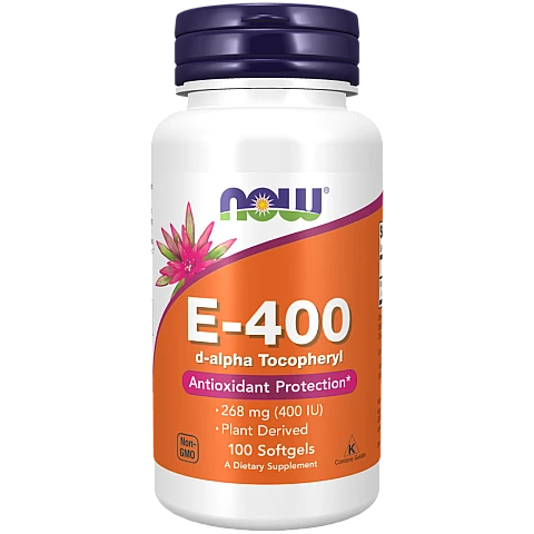 ויטמין E-400 מכין 268 מ"ג 250 כמוסות - מבית NOW FOODS