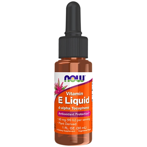 ויטמין E נוזלי 60 מ"ג (90 יחב״ל) 30 מ"ל - מבית NOW FOODS
