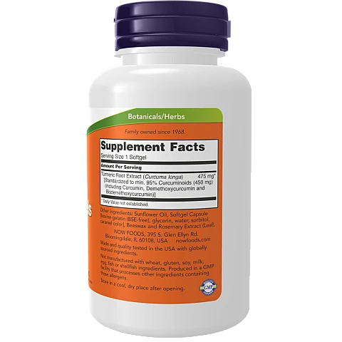 כורכומין מכורכום 60 כמוסות - מבית NOW FOODS כורכומין מכורכום 60 כמוסות - מבית NOW FOODS