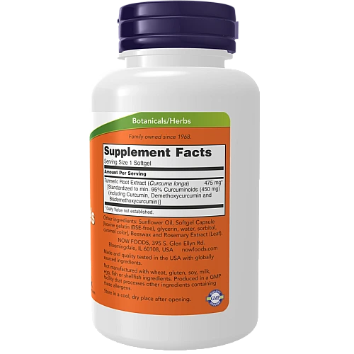 כורכומין מכורכום 60 כמוסות - מבית NOW FOODS