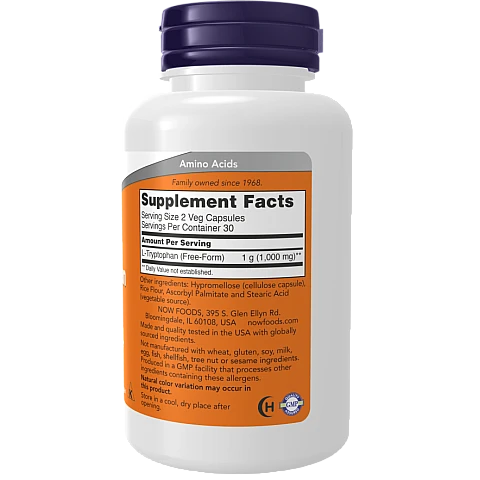 ל-טריפטופן 60 כמוסות - מבית NOW FOODS ל-טריפטופן 60 כמוסות - מבית NOW FOODS