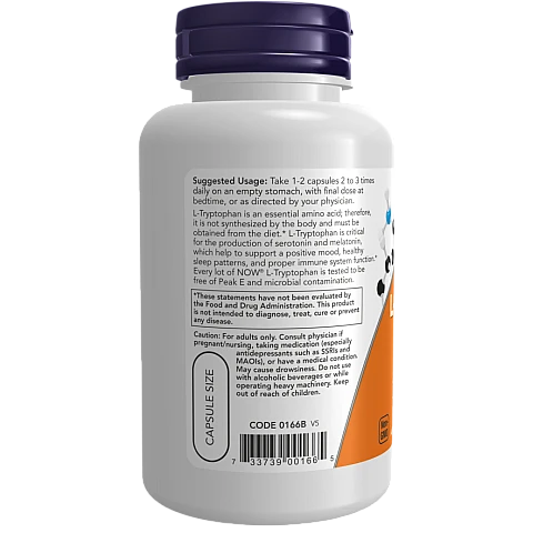 ל-טריפטופן 60 כמוסות - מבית NOW FOODS ל-טריפטופן 60 כמוסות - מבית NOW FOODS