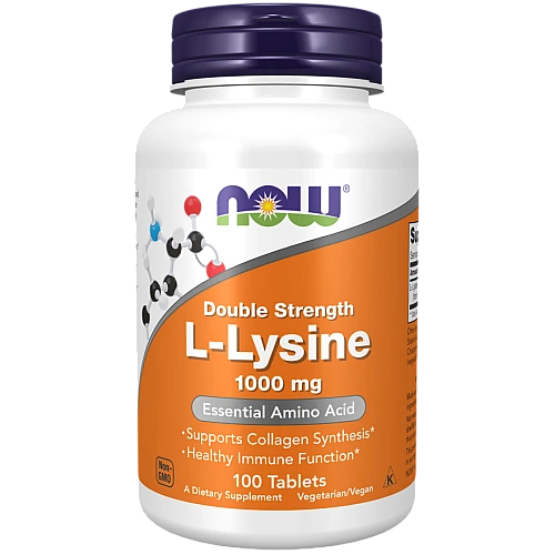 ליזין 1000 מ"ג עוצמה כפולה - 100 טבליות - מבית NOW FOODS