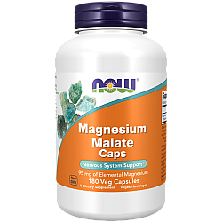 מגנזיום מלאט 95 מ"ג 180 כמוסות - מבית NOW FOODS