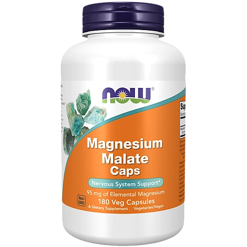 מגנזיום מלאט 95 מ"ג 180 כמוסות - מבית NOW FOODS