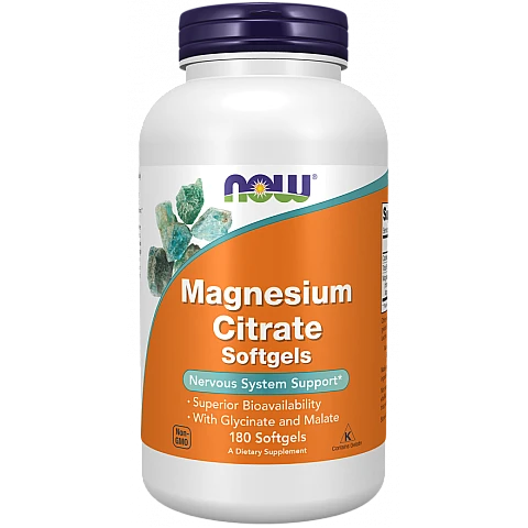 מגנזיום ציטראט 180 כמוסות רכות - מבית NOW FOODS מגנזיום ציטראט 180 כמוסות רכות - מבית NOW FOODS