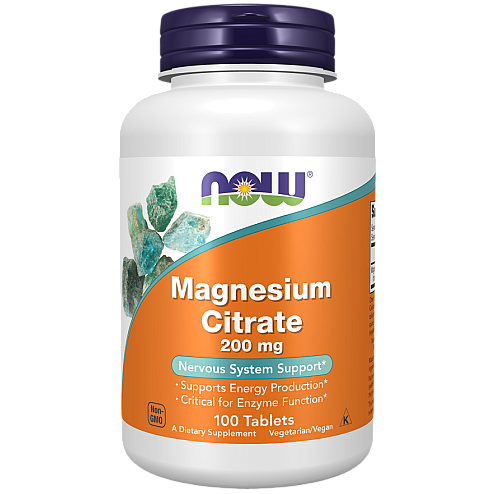 מגנזיום ציטראט 200 מ"ג - 100 טבליות - מבית NOW FOODS