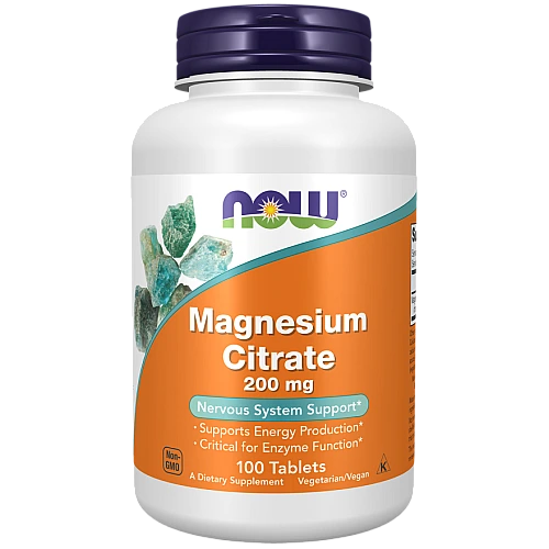 מגנזיום ציטראט 200 מ"ג - 100 טבליות - מבית NOW FOODS