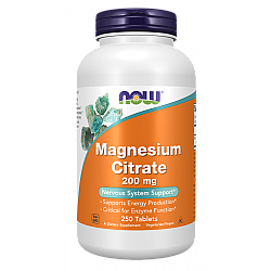 מגנזיום ציטראט 200 מ"ג - 250 טבליות - מבית NOW FOODS