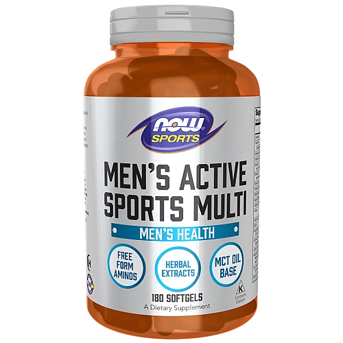 מולטי-ויטמין ספורט אקטיב לגברים 180 כמוסות - מבית NOW FOODS