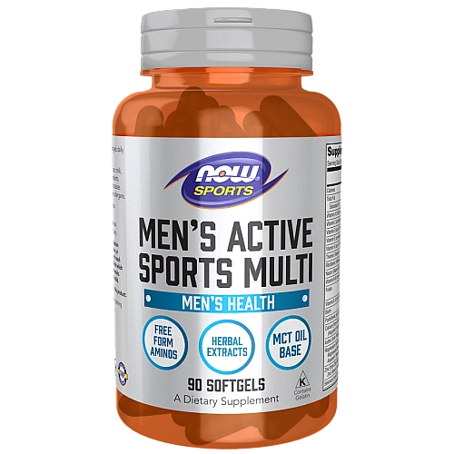 מולטי-ויטמין ספורט אקטיב לגברים 90 כמוסות - מבית NOW FOODS