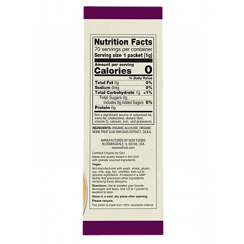 ממתיק אורגני פרי הנזיר 70 יחידות - מבית NOW FOODS ממתיק אורגני פרי הנזיר 70 יחידות - מבית NOW FOODS