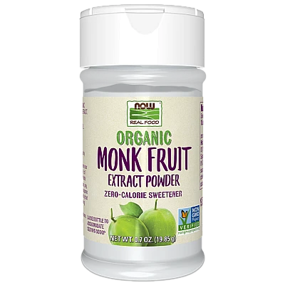 ממתיק ללא קלוריות אורגני של תמצית פרי הנזירים 19 גרם - מבית NOW FOODS