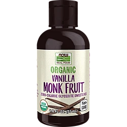 ממתיק נוזלי תמצית אורגני פרי הנזירים בטעם וניל 53 מ"ל - מבית NOW FOODS