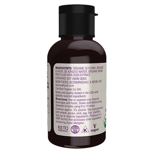 ממתיק נוזלי תמצית אורגני פרי הנזירים בטעם קרמל 59 מ"ל - מבית NOW FOODS