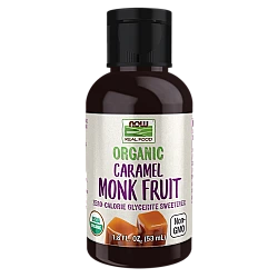 ממתיק נוזלי תמצית אורגני פרי הנזירים בטעם קרמל 59 מ"ל - מבית NOW FOODS