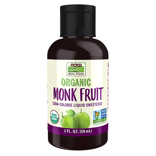 ממתיק נוזלי תמצית אורגני פרי הנזירים ללא חומרי טעם 59 מ"ל - מבית NOW FOODS