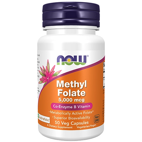 מתיל פולאט 5,000 מק"ג 50 כמוסות - מבית NOW FOODS