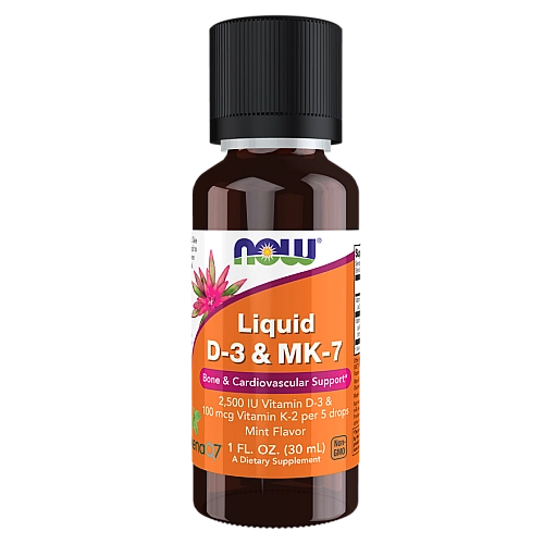 נוזל ויטמינים D-3  MK-7 תכולה 30 מ"ל - מבית NOW FOODS