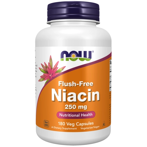 ניאצין ללא בעירה 250 מ"ל 180 כמוסות - מבית NOW FOODS