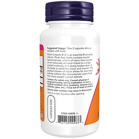 ניאצין ללא בעירה 250 מ"ל 90 כמוסות - מבית NOW FOODS ניאצין ללא בעירה 250 מ"ל 90 כמוסות - מבית NOW FOODS