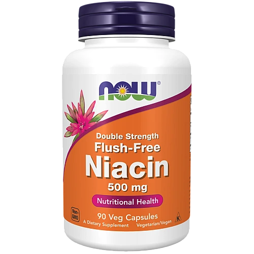 ניאצין ללא בעירה 500 מ"ל 90 כמוסות - מבית NOW FOODS