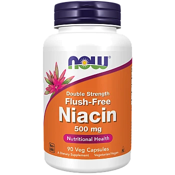 ניאצין ללא בעירה 500 מ"ל 90 כמוסות - מבית NOW FOODS