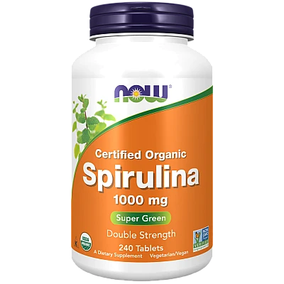 ספירולינה אורגנית 1000 מ"ג 240 טבליות - מבית NOW FOODS