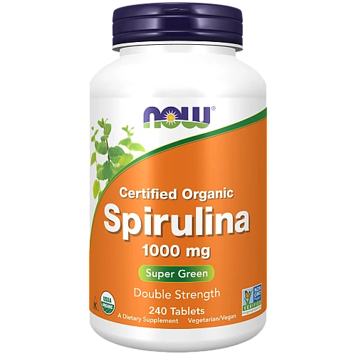 ספירולינה אורגנית 1000 מ"ג 240 טבליות - מבית NOW FOODS