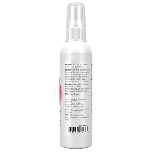 ספריי מי ורדים מחדש את העור והשיער 118 מ״ל - מבית NOW FOODS