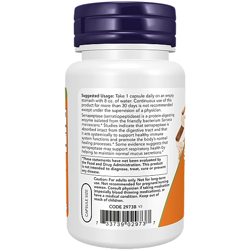 סראפפטאז 33 מ"ג 60 כמוסות - מבית NOW FOODS