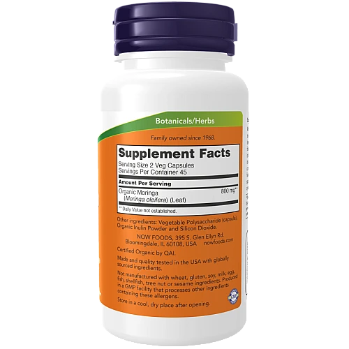 עלה מורינגה 90 כמוסות - מבית NOW FOODS