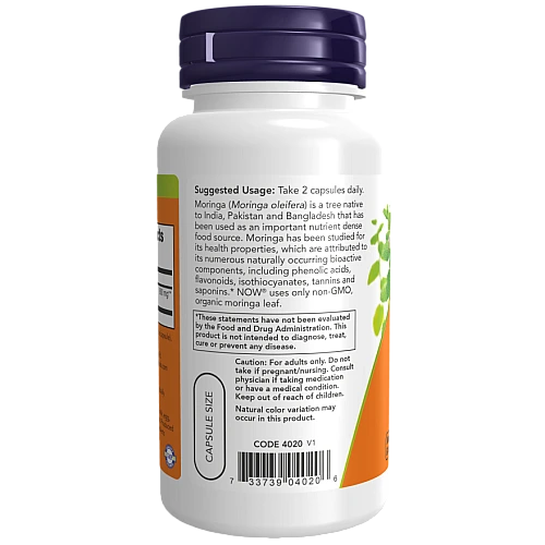 עלה מורינגה 90 כמוסות - מבית NOW FOODS