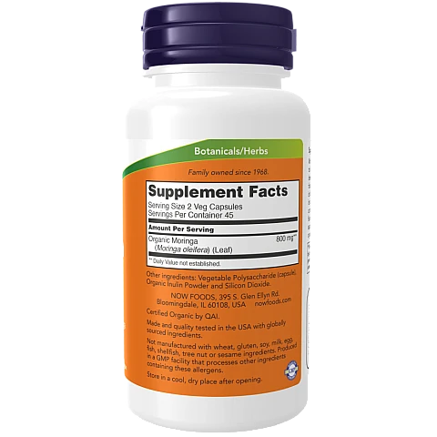 עלה מורינגה 90 כמוסות - מבית NOW FOODS עלה מורינגה 90 כמוסות - מבית NOW FOODS