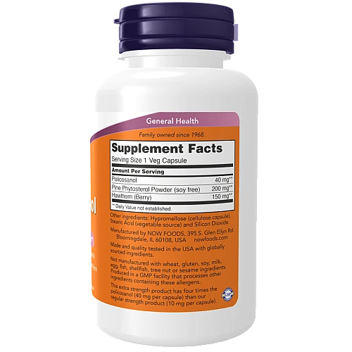 פוליקוסנול 40 חזק במיוחד מ''ג 90 כמוסות - מבית NOW FOODS