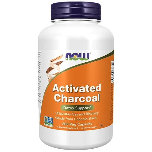 פחם פעיל 200 כמוסות - מבית NOW FOODS