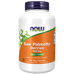 פירות סו פלמטו Saw Palmetto דקל ננסי 550 מ"ג - 250 כמוסות - מבית NOW FOODS