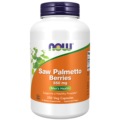 פירות סו פלמטו Saw Palmetto דקל ננסי 550 מ"ג - 250 כמוסות - מבית NOW FOODS