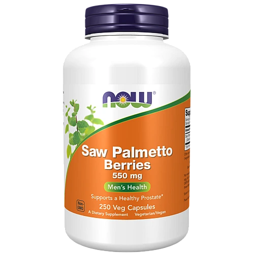 פירות סו פלמטו Saw Palmetto דקל ננסי 550 מ"ג - 250 כמוסות - מבית NOW FOODS