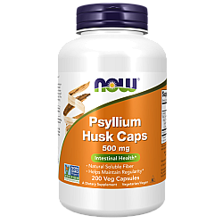 פסיליום 500 מ"ג 200 כמוסות - מבית NOW FOODS