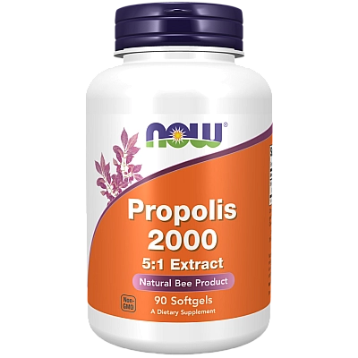פרופוליס 2000 תמצית ביחס של 5:1 תכולה 90 כמוסות - מבית NOW FOODS