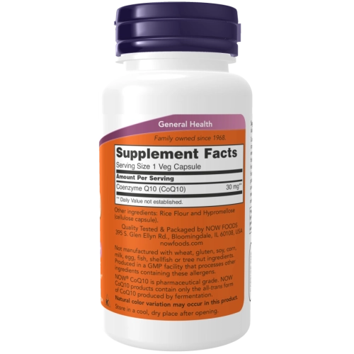 קו-אנזים Q10‏ (CoQ10) 30 מ"ג 60 כמוסות - מבית NOW FOODS